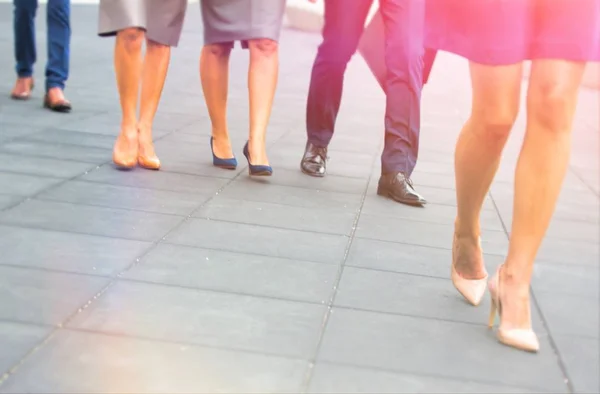 Cropped Image Business People Walking — Stock Photo, Image