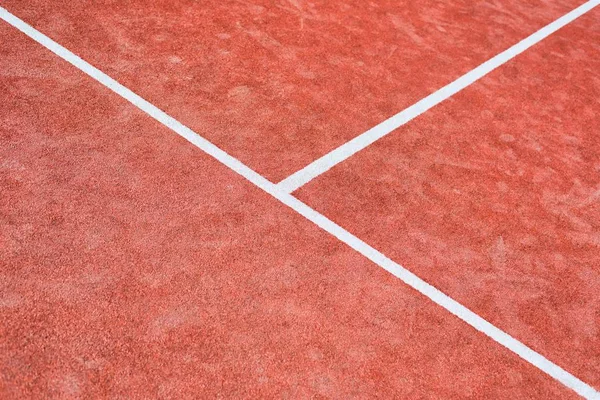 Photo of red tennis court — Stock Photo, Image