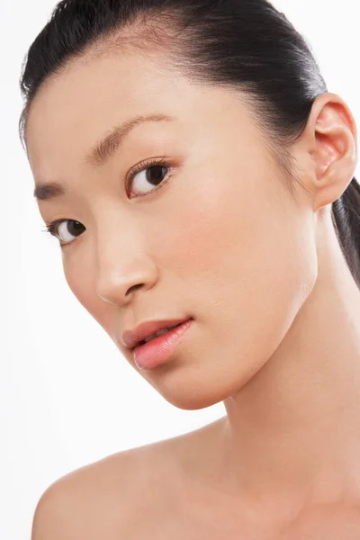 Portrait Young Beautiful Asian Woman Portrait Studio — Stock Photo, Image