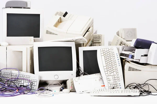 Pile Computer Hardware Close — Stock Photo, Image