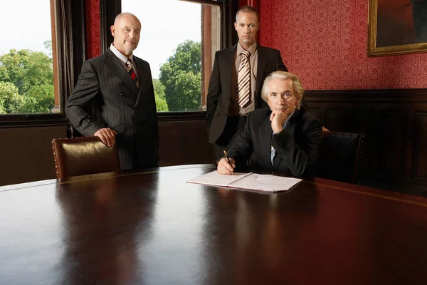 Three Businessmen Boardroom — Stock Photo, Image