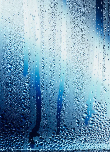 Gotas Agua Condensación Sobre Vidrio — Foto de Stock