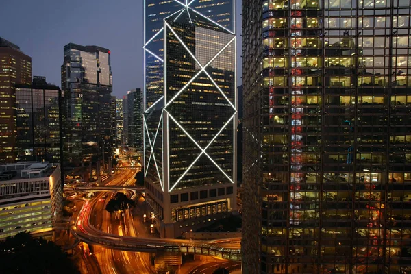 China Hong Kong New Bank China Street Elevated View — Stock Photo, Image