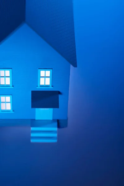 Illuminated Model House — Stock Photo, Image