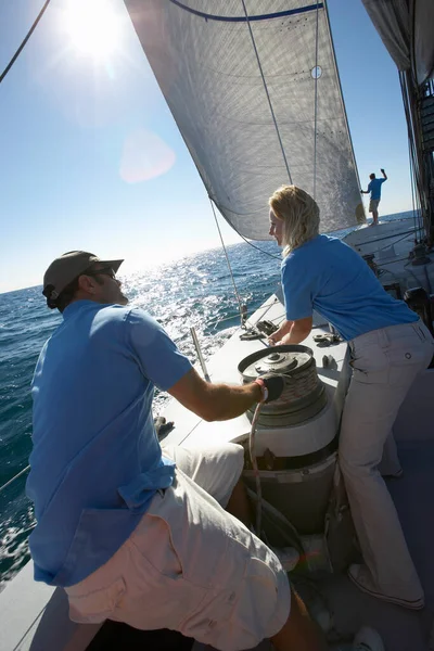 Sailing Team Yacht — Stock Photo, Image