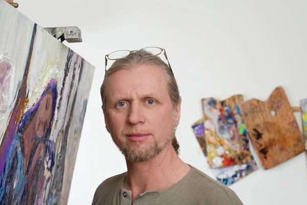 Portret Van Schilder Atelier — Stockfoto