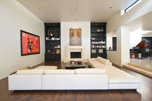 Living Room Luxurious New Mansion — Stock Photo, Image