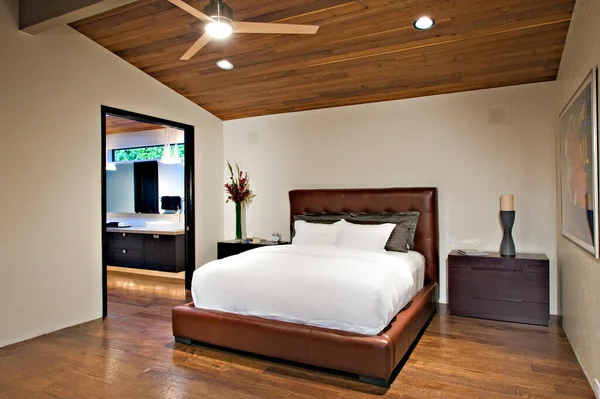 Modern Malikanede Yatak Odası — Stok fotoğraf