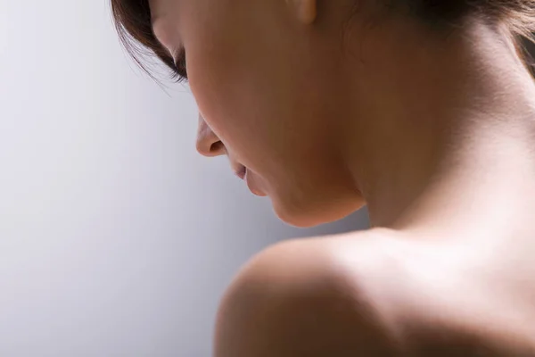 Cuello Cara Mujer Joven —  Fotos de Stock