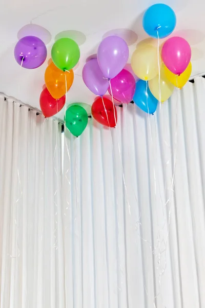 Group Multicolored Helium Party Balloons — Stock Photo, Image