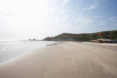 Goa, Hindistan 'daki Anjuna plajı.