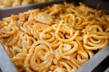 Kızarmış jalebilerin yakın çekim görüntüsü