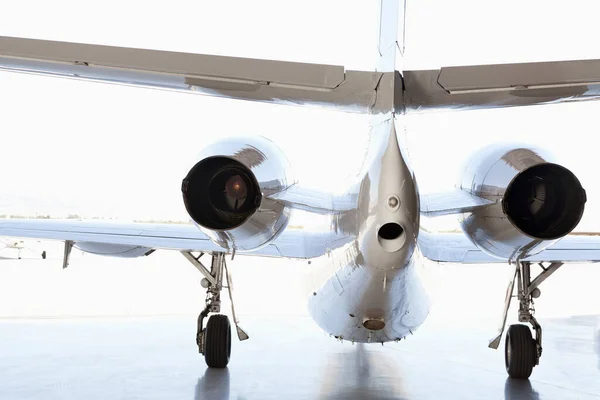 Widok Tyłu Prywatnego Samolotu — Zdjęcie stockowe