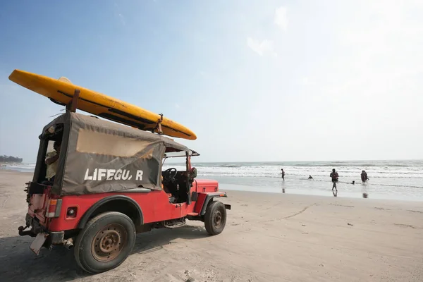 Lifeguard Vehicle Anjuna Beach Goa India — Stock Photo, Image