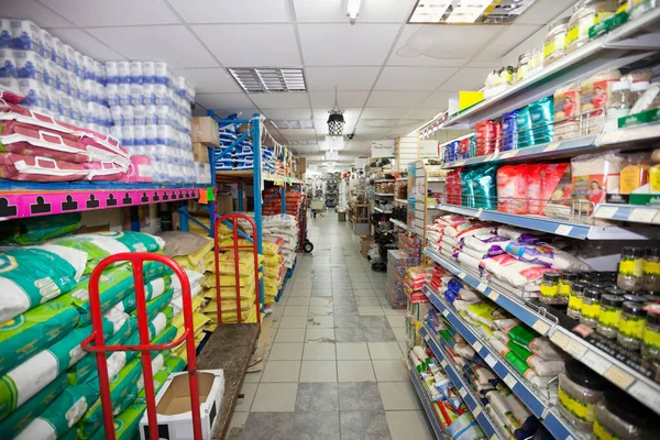 Shopping Aisle Supermarket Background — Stock Photo, Image