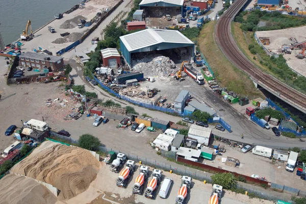 Arial View Industrial Construction Recycling Plant — Stock Photo, Image