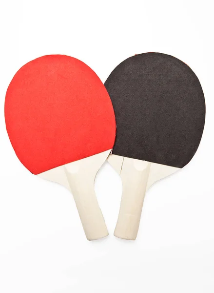 Estúdio Tiro Bolas Ping Pong Raquete — Fotografia de Stock