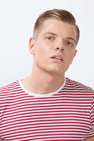 Portrait Confident Young Man White Background — Stock Photo, Image