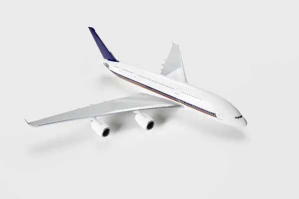 Modell Repülőgép Fehér Háttér Felett — Stock Fotó