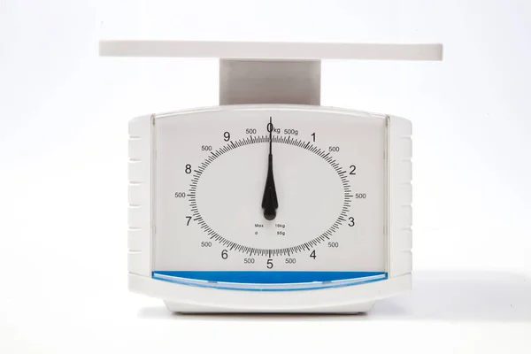 Kitchen Weighing Scale White Background — Stock Photo, Image