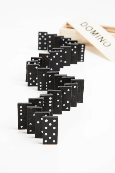 Domino Tiles Arranged Row — Stock Photo, Image