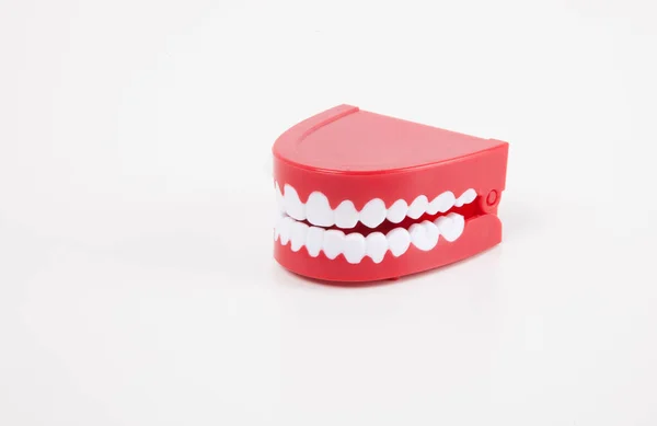 Artificial Dentures White Background — Stock Photo, Image