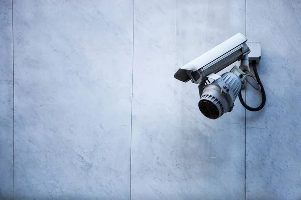 Primo Piano Della Telecamera Sicurezza Cctv Sul Muro — Foto Stock