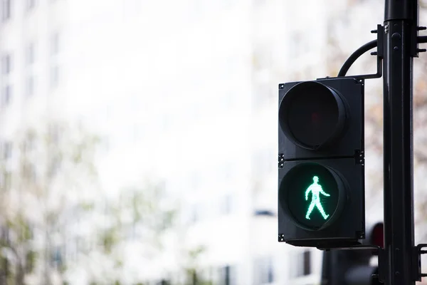 Green Traffic Light Background — Stock Photo, Image