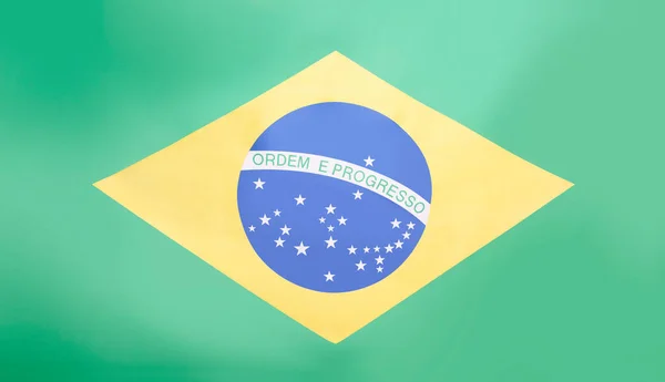Πλήρης Εικόνα Της Σημαίας Της Βραζιλίας — Φωτογραφία Αρχείου