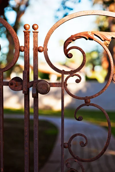 Vista Cerca Puerta Oxidada — Foto de Stock