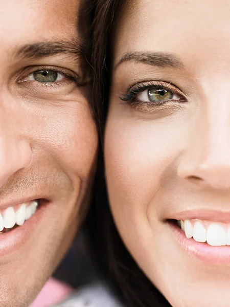 Couples Faces Next Each Other — Stock Photo, Image