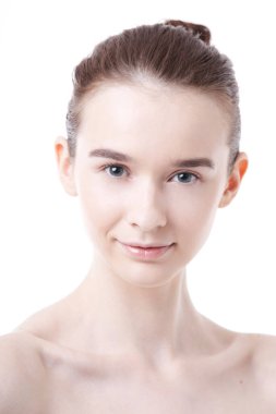 Stüdyoda güzel beyaz kadın