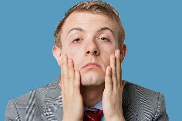 Retrato Jovem Empresário Cansado — Fotografia de Stock