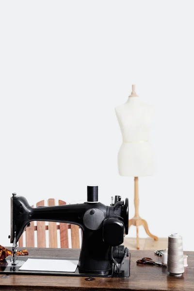 Sewing Machine Threads Gray Background — Stock Photo, Image