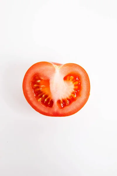 Fatia Tomate Fundo Close — Fotografia de Stock