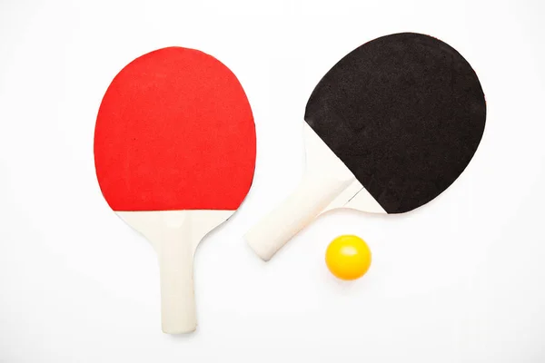 Ping Pong Morcegos Bola — Fotografia de Stock