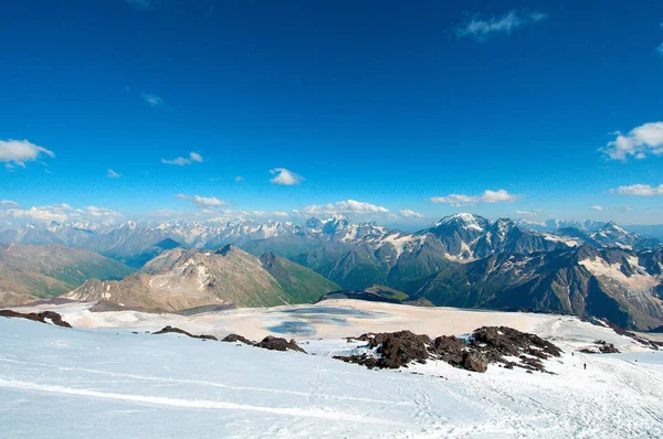 Montanhas Nevadas Cáucaso Julho — Fotografia de Stock