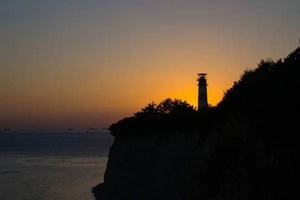 月の夜暖かい黒海の夕日 — ストック写真