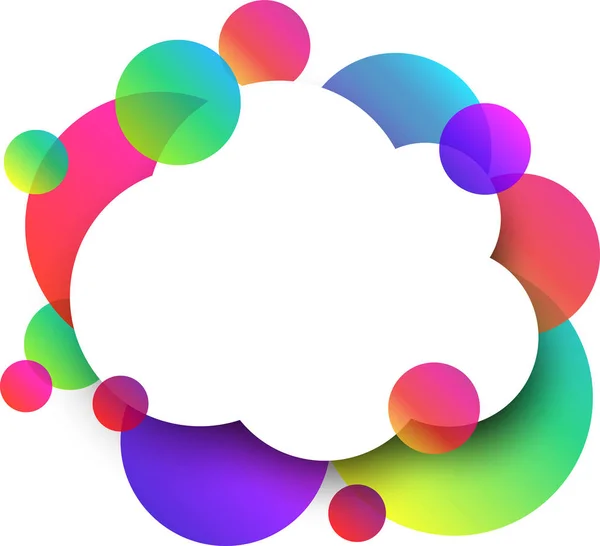 Хмара Кольоровими Бульбашками Білому Тлі Векторна Ілюстрація Паперу — стоковий вектор