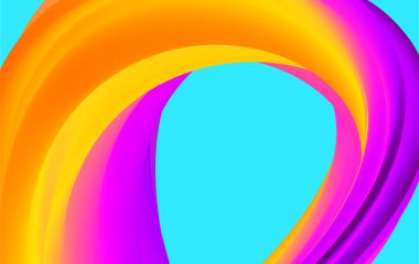 Mavi arka plan üzerinde parlak soyut renkli desen. Vektör çizim