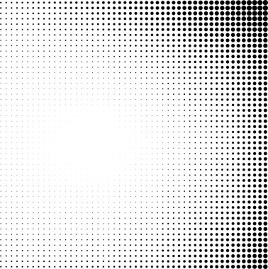 Siyah ve beyaz noktalı arka plan. Noktalı resim etkisi. Vektör çizim.