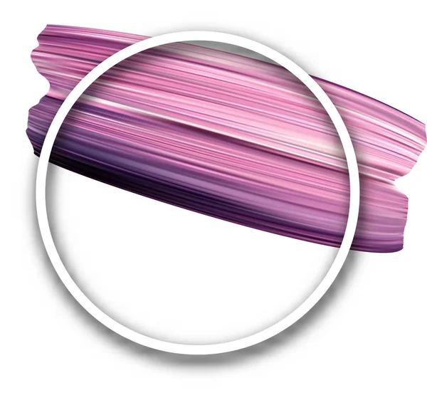 白い円形のライラックの水彩ブラシ ストロークと背景 ベクトル図 — ストックベクタ