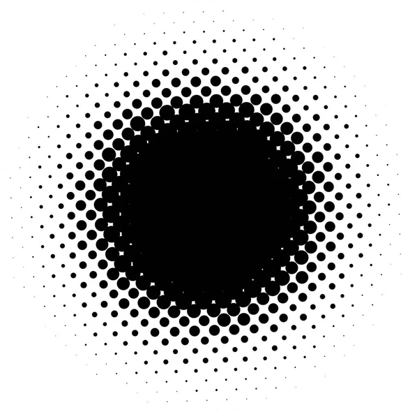 Black White Abstract Dotted Background Halftone Effect Vector Illustration — Stock Vector