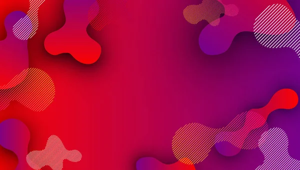 Rot Und Lila Hintergrund Mit Abstrakten Muster Vektor Illustration — Stockvektor