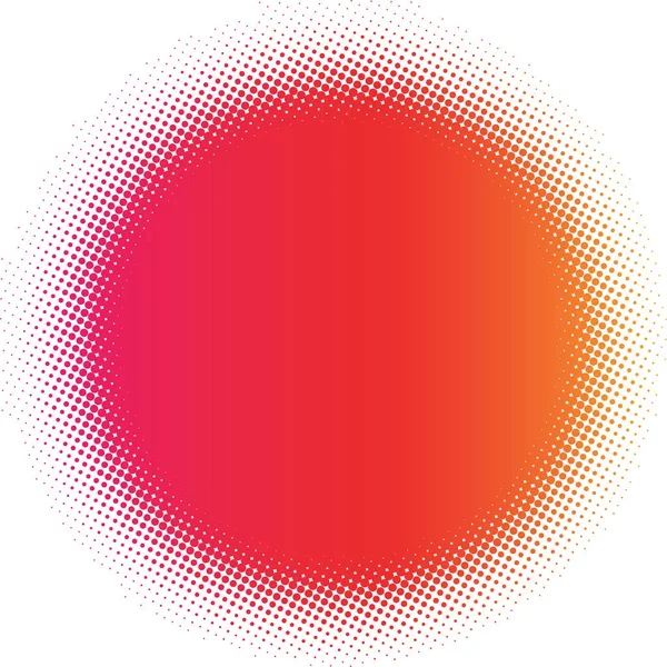 粉红色和白色圆形的抽象虚线背景 半色调效果 矢量插图 — 图库矢量图片