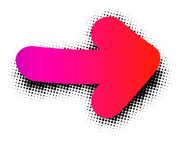 粉红色的卡通箭头被隔离在白色背景 矢量纸插图 — 图库矢量图片