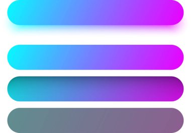 Beyaz arka plan üzerinde izole spektrum web simgesi ve düğme şablonları