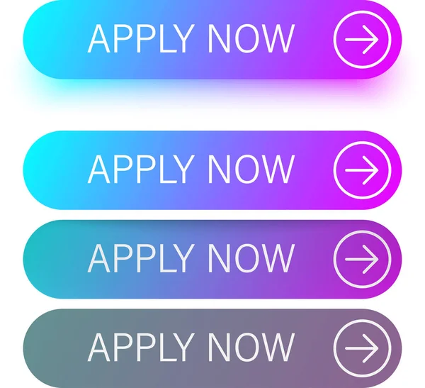 Solliciteer Knoppen Voor Het Web Geïsoleerd Witte Achtergrond — Stockvector