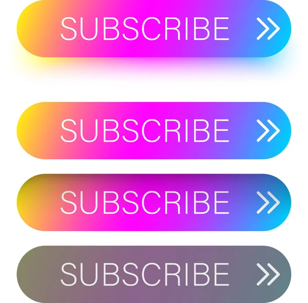 Subscrever Botões Web Isolados Fundo Branco —  Vetores de Stock