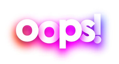 Pembe spektrum oops oturum beyaz arka plan üzerinde. Vektör kağıt çizim.